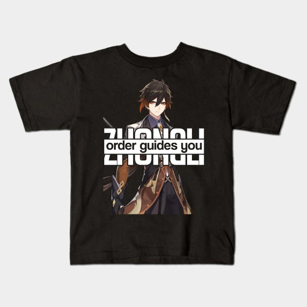 ZHONGLI order guides you Genshin Impact Kids T-Shirt by chris28zero